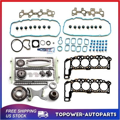 Conjunto de junta de cabeça bomba de água corrente de temporização 2009 para Nissan Frontier Pathfinder 4.0L - Imagem 1 de 4