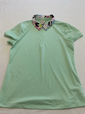 Tommy Bahama Medium Golf Polo Women Green Collared Stretch - Image 1 of 4