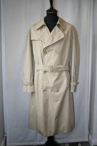 Vtg Christian Dior Monsieur beige DB trench coat belt classic mod revival Large - Picture 1 of 19