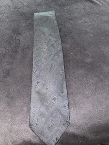 Men’s Vintage Black Paisley Tie From Montgomery Wards - Picture 1 of 7