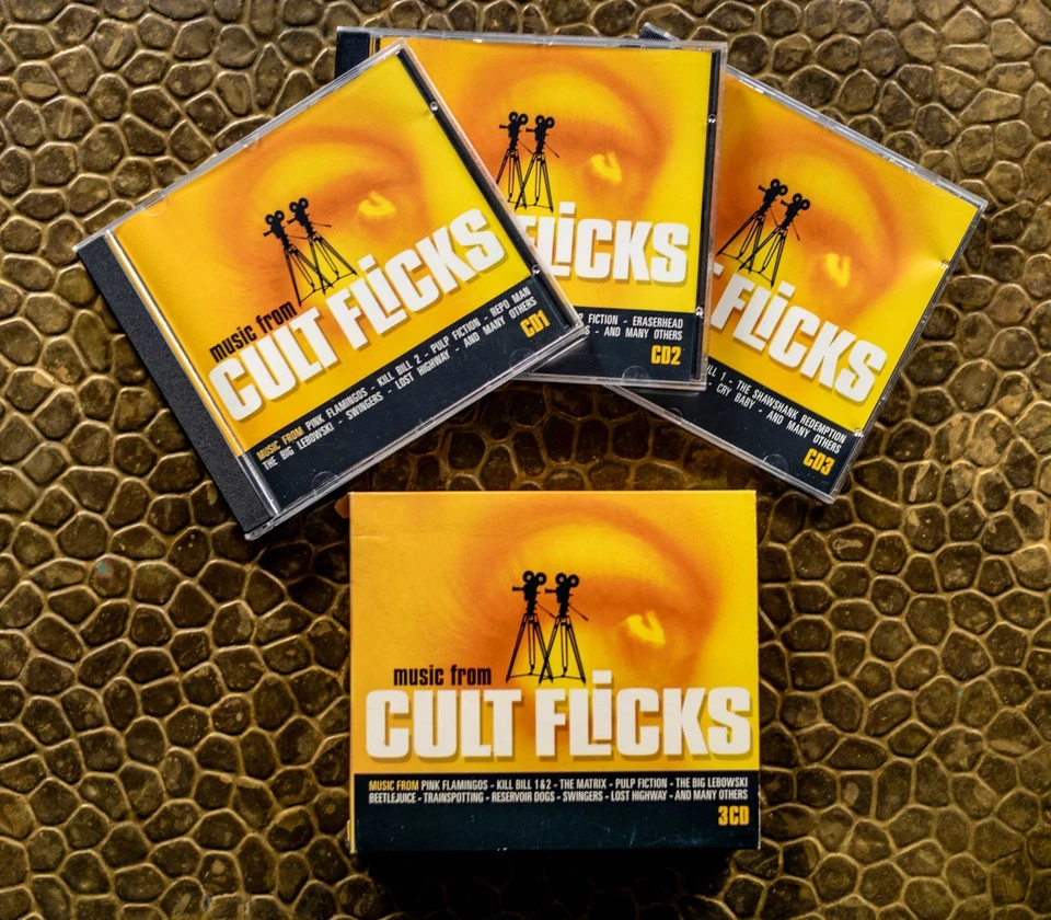 MUSIC FROM CULT FLICKS – 3 CD-Box, Pulp Fiction, Big Lebowski, Tarantino - Bild 1 von 3