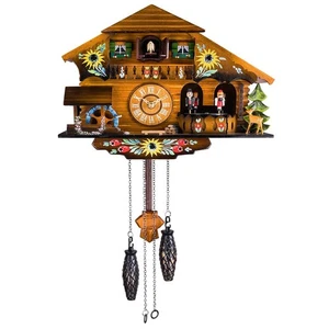 Cuckoo Clock Pendulum Quartz Wall Clock Black Forest House Home Decor - Picture 1 of 7