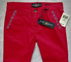 Lucky Brand Girls' Zoe Jegging Jeans, Lightly Coated, Red, Size 10, NWT $49 - Picture 1 of 8