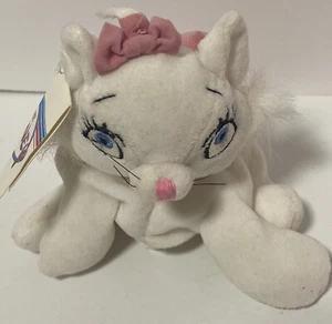 Marie The Aristocats Kitten Disney Store Peluche Frijol Gorro Gato Blanco con Etiquetas - Imagen 1 de 12