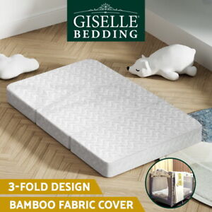 Giselle Bedding Foldable Mattress Folding Foam Mattresses Baby Cot Bed Mat White