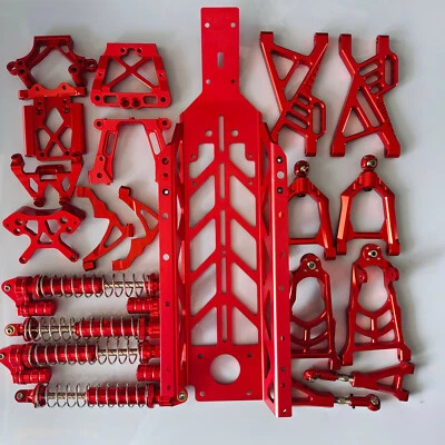 CNC Alloy Suspension arm + Shock + head set + chassis for HPI Rovan baja 5b 5t - Image 1 of 2