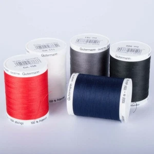 GUTERMANN SEW ALL 100% POLYESTER THREAD 1000M-HAND& MACHINE SEWING - Various Col - Picture 1 of 12