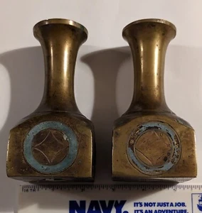 Vintage Brass Colique Exclusive Unique Handcrafts Candlesticks - Picture 1 of 13