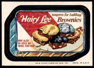 1974 Topps Wacky Packages 10th Series Hairy Lee Cake Tan Back Well Centered