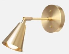 Nauticaz Solid Brass Shade Sconce Light - Adjustable, Articulating, Modern, Mini