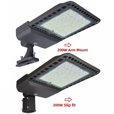 LED Parking Lot Lights 200W 300W Module Street Pole fixture Shoebox Area Light - Image 1 of 4