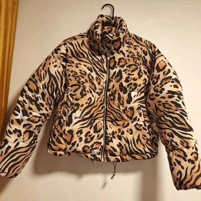 FOREVER 21   LEOPARD PRINT, PUFFT JACKET - Image 1 of 4