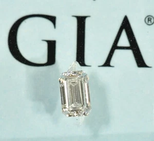 GIA Certified .28 ct. Emerald Cut Natural Loose Diamond E Vs2 - Picture 1 of 8