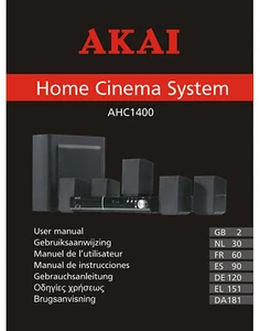 Akai AHC1400 Home Theater System Owners Instruction Manual - Picture 1 of 1