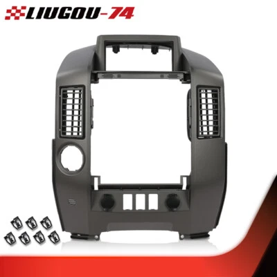 Fit For 2004-06 Nissan Titan Armada Center Dash Radio AC Bezel W/o Speaker Gray - Image 1 of 4