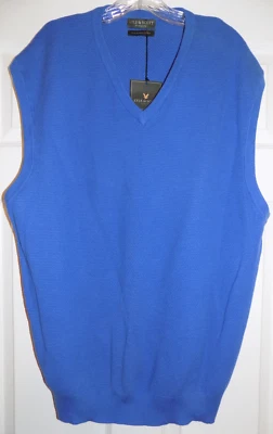 Новый с Ярлыками Lyle & Scott Шотландии мужчин XL Western Isles синий 100% хлопок свитер жилет - Изображение 1 из 2