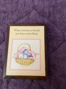 PAULA CUTIES WHEN YOU HAVE A FRIEND PLAQUE NEW 5X4 - Picture 1 of 2