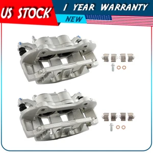 Front Pair Brake Calipers w/ Bracket For 2012 2013 2014-2020 DODGE GRAND CARAVAN - Picture 1 of 14