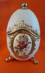 Rosa dekoratives Ei japanische Kunst Vintage Dekoration öffnet Schmuckkästchen Wohndeko - Bild 1 von 1
