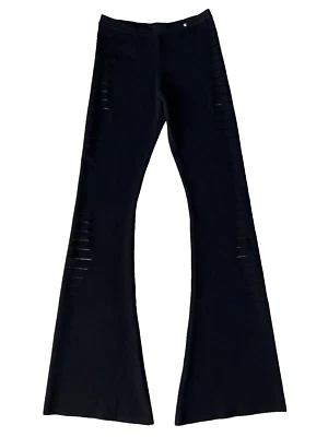 Nuevo con etiquetas Pantalones Versace Corte Cortado Medusa Negro Tejido Pierna Acampanada 44 8 $1600 Foto 1 de 4
