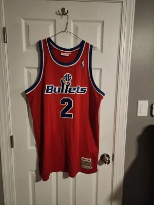 Camiseta deportiva auténtica Mitchell & Ness 94/95 Washington Bullets Chris Webber talla 54 Foto 1 de 4