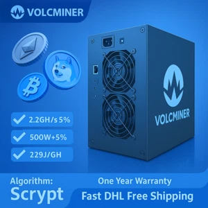 New Stock VolcMiner D1 Mini LTC & Doge Coin Miner 2.2Gh/s 500W Ship Express - Picture 1 of 7
