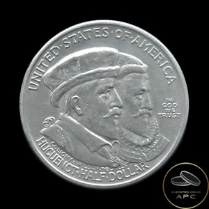 1924 Huguenot Commemorative Half Dollar 90% Silver Choice Gem BU+++ - Picture 1 of 2