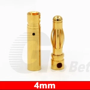 4mm Banana Plugs 7U 24K Gold Plated Male Female Plug Jack Speaker Wire Connector - Picture 1 of 5