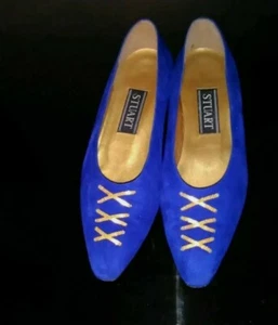 STUART WEITZMAN SUEDE PUMP ROYAL BLUE/ sz 7 - Picture 1 of 3
