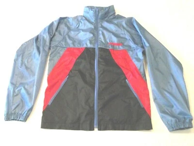 Cortavientos Brooks Vintage Pequeño Azul Nylon con Capucha Bloque de Color Retro (ee) Foto 1 de 4