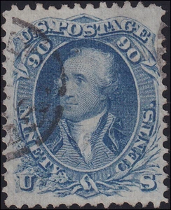 US Scott #72, PF Graded 90 Cert, Used, XF, Almost Face-Free Cancel, SCV $1350. - Picture 1 of 3