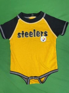 NFL Pittsburgh Steelers Colour Blocked Infant Bodysuit/Vest Newborn 0-3 Months - Picture 1 of 3