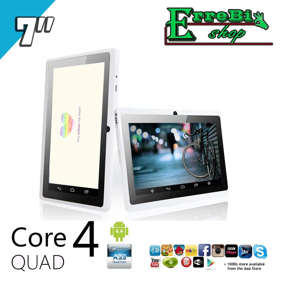 QUAD CORE TABLET PC ALLWINNER A33 ANDROID 4.4 7 INCH 8GB 1.3GHz 3000mAh WIFI HD  - Image 1 of 1