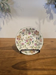 Minton Haddon Hall Floral Chintz Green Trimmed Swirl Pattern Fruit Dessert Sauce - Picture 1 of 6