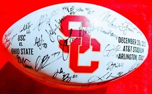 RARE! USC TROJANS 2017 COTTON BOWL Authentic Team Issued 🏈 77 Inked Autographs  - Picture 1 of 5
