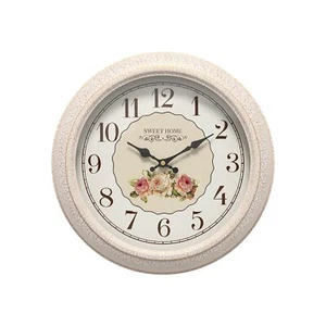 French Flower Decorative Wall Clock Silent Battery Operated Sweet Rose Style ... - Picture 1 of 7