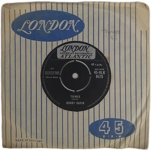 Bobby Darin Things / Jailer Bring Me Water 7" Single (1962) London 45-HLK 9575 - Picture 1 of 2