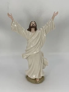 Grande statuina porcellana Gesù Cristo risorto tesori classici ceramica - Foto 1 di 11