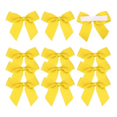 6 шт. мини корсажная лента бант 2 дюйма самоклеящиеся цветочные банты желтый - Изображение 1 из 4