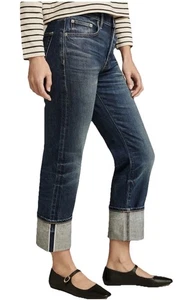 Lucky Legend Selvedge 90's Loose Crop Button Fly Jeans NWT 2/26 28x29 MSRP $129 - Picture 1 of 22