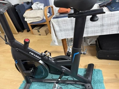 CHAOKE Profi Ultra-Leiser Ergometer Heimtrainer Fahrrad mit App160kg blau/rot - Bild 1 von 4