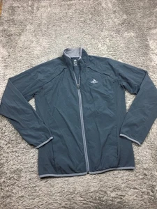 Chaqueta cortavientos Adidas para hombre talla mediana gris poliéster Climalite - Imagen 1 de 16