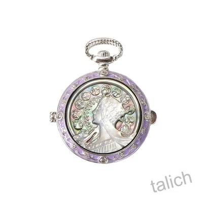 925 Sterling Silver Zodiac Goddess & Compass Cameo Double Sided Locket Pendant - Image 1 of 4