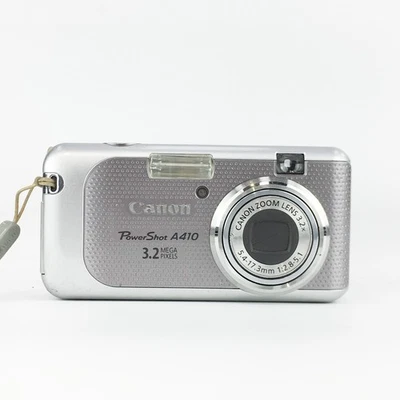 Canon PowerShot A410 3.2MP Digital Camera, Silver- Tested & Working - Image 1 of 4