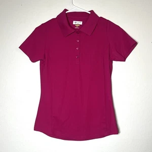 Greg Norman Golf Polo Women Size Small Pink Play Dry Short Sleeve Collared - Picture 1 of 9