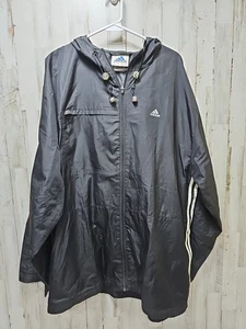 Chaqueta cortavientos Adidas vintage años 90 negra para hombre talla XL rayas blancas - Imagen 1 de 18