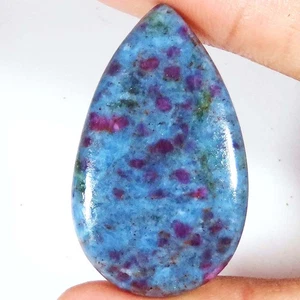100% Natural Ruby Kyanite Pear Cabochon Loose Gemstone 72.40 Ct 24x40x6 mm HB137 - Picture 1 of 5