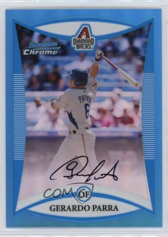 2008 Bowman Draft Prospects Chrome Blue Refractor /99 Gerardo Parra #BDPP103 - Image 1 of 2