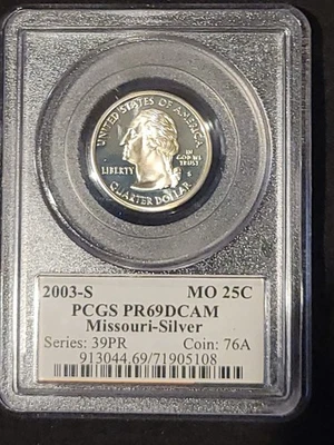 2003-S Missouri 25C Silver Quarter PCGS PR69DCAM  - Image 1 of 2