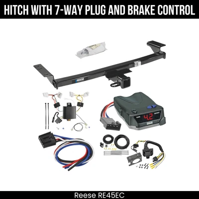 Paquete de remolque de enganche + control de freno para 09-14 Nissan Murano 44600 receptor de 2" clase 3 Foto 1 de 4